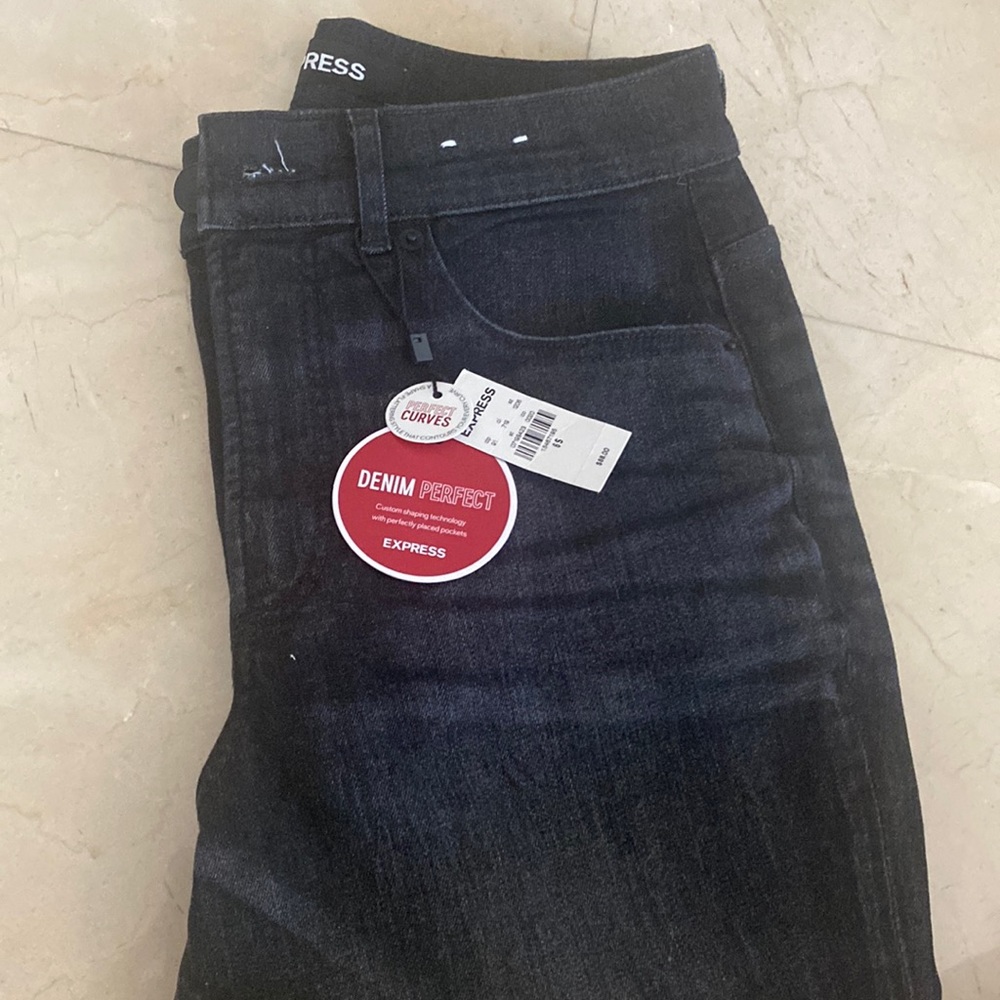 Brand new express jeans! Stretchy, black high waist size 6